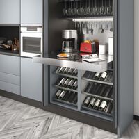 11528-002-Pull-Out Stainless Steel Opla Table Soft Close