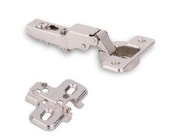 11142-001-DTC C82 Soft Close 110° Half Overlay Hinge And Plate