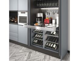 11528-002-Pull-Out Stainless Steel Opla Table Soft Close