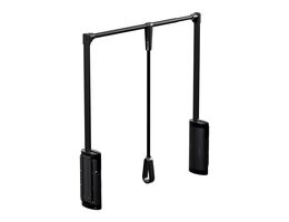 11535-001-Pull Down Wardrobe Rail Lift with Soft Close - Black