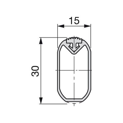 1599-003-Sleek Aluminium Hanging Rail