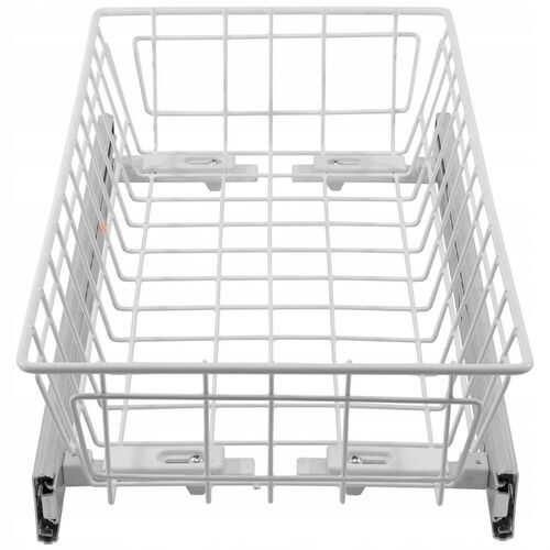 2331-001-Wardrobe MD Pull Out Wire Basket In White