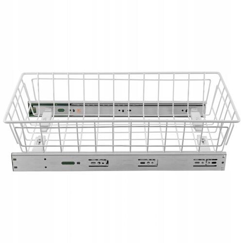 2331-001-Wardrobe MD Pull Out Wire Basket In White
