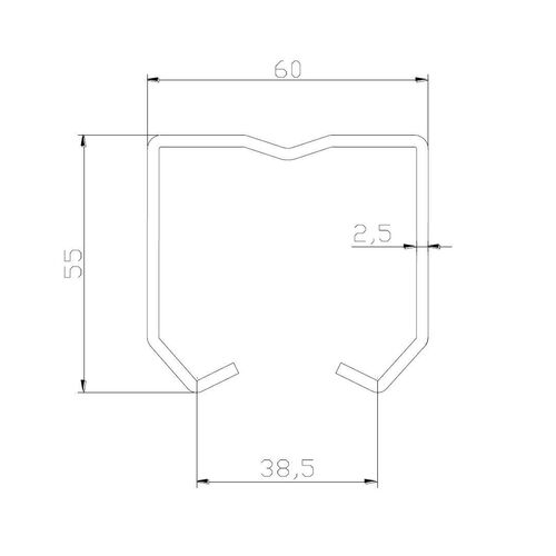 5633-001-u-60-sliding-door-track-set-3000mm-450kg