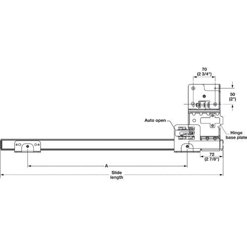 5670-001-Accuride 1321 Sliding Pivot Cabinet Runners For Concealed Doors