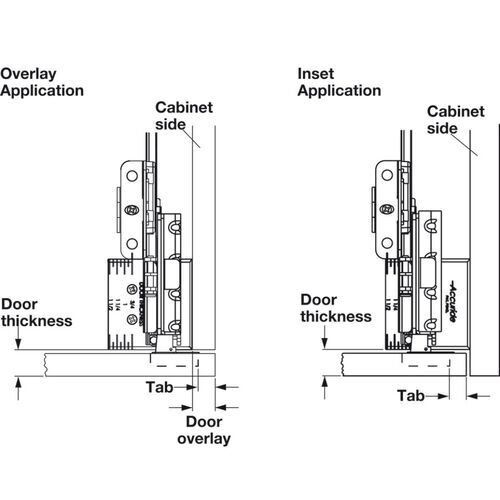 5670-001-Accuride 1321 Sliding Pivot Cabinet Runners For Concealed Doors