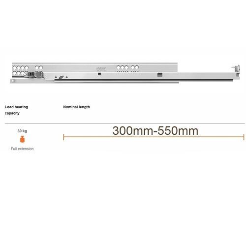 0928-106-Blum 560H Tandem Plus Blumotion 30kg (11-16mm Drawer Sides)