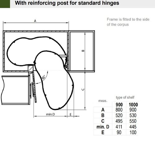 8134-001-optima-corner-pull-out-kidney-corner-basket