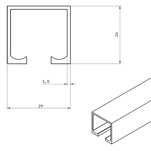 8142-006-Scarab Aluminium Track