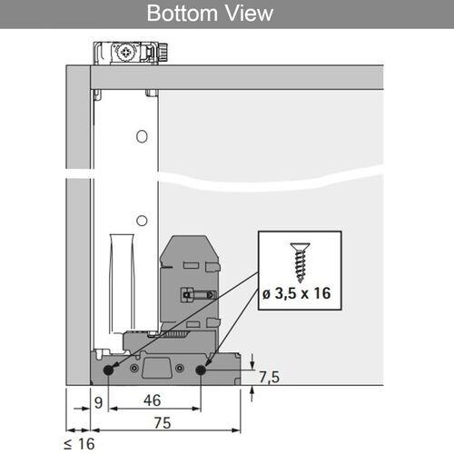8258-106-Hettich Actro 5D Full Extension Soft Close Runners 70kg