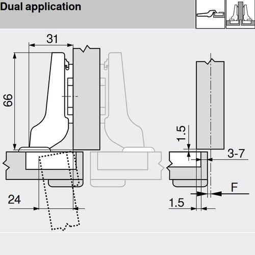 8332-001-blum-clip-top-half-overlay-95-degree-cabinet-hinge-70t9650.tl-black-onyx