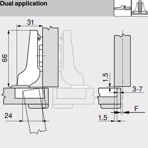 8369-001-blum-clip-top-half-overlay-95-degree-blumotion-cabinet-hinge-71b9650-black-onyx