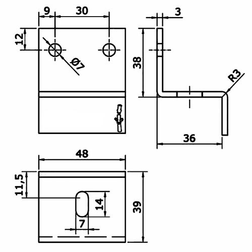 5036-001-u-30-sliding-door-track-set-3000mm-75kg