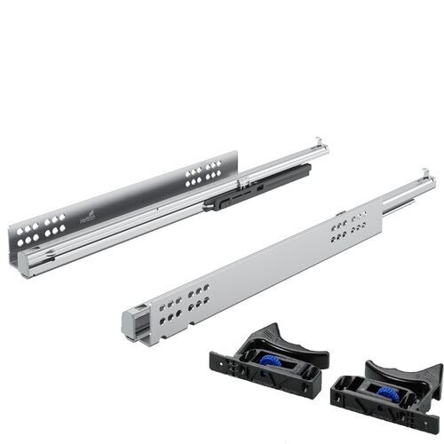 9367-010-Hettich Quadro V6 Full Extension Push To Open Runners (≤19mm Drawer Sides)