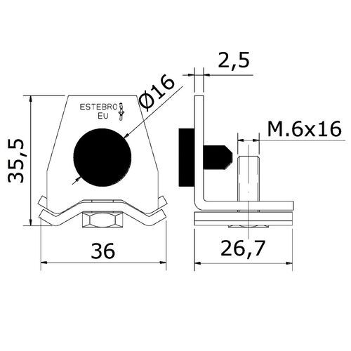 4931-001-S-40 Top Track Stopper (INOX)