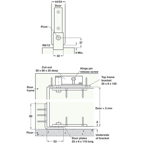 5339-001-frame-mounted-doube-action-pivot-stainless-steel