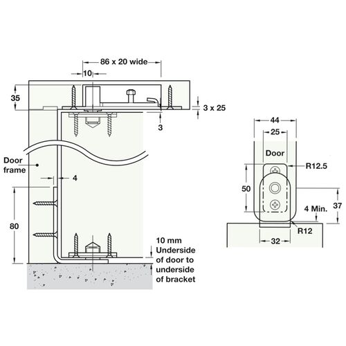 5362-001-mild-steel-double-action-pivot-set