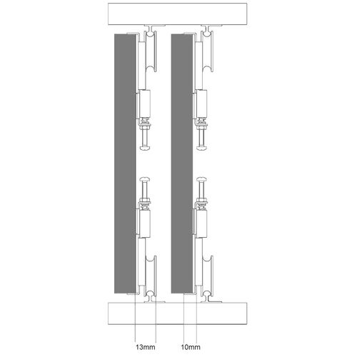 8454-001-3-row-fastor-sliding-door-gear-wardrobe-track-kit-spring-loaded-wheels