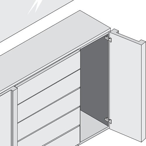 9897-010-Blum Clip Top Inset 95 Degree Blumotion Cabinet Hinge 71B9750 With Mounting Plate