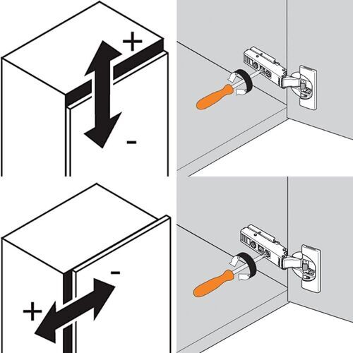 9897-010-Blum Clip Top Inset 95 Degree Blumotion Cabinet Hinge 71B9750 With Mounting Plate