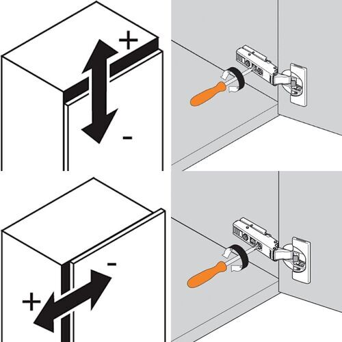 0638-010-Blum Clip Top Standard Inset 110 Degree Cabinet Hinge 71T3750 With Mounting Plate