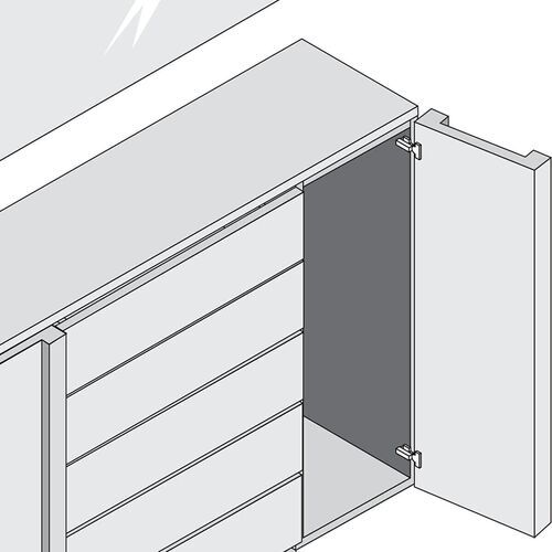 9780-012-Blum Clip Top Full Overlay 95 degree Unsprung Hinge For Tip-On 70T9550.TL With Mounting Plate Onyx