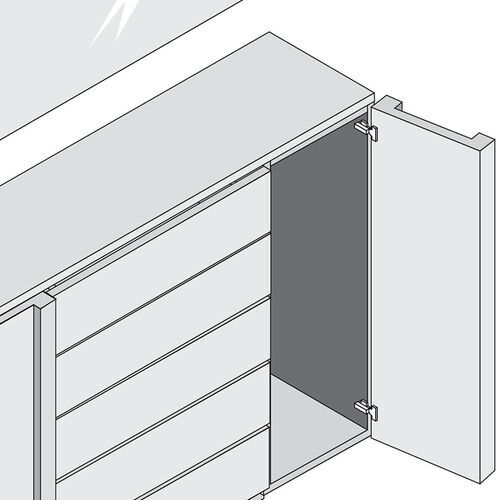 9782-012-Blum Clip Top Half Overlay 95 Degree Cabinet Hinge 70T9650.TL With Mounting Plate Onyx