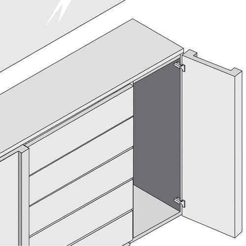9785-012-Blum Clip Top Half-Overlay 95 Degree Blumotion Cabinet Hinge 70T9690BTL Inserta With Mounting Plate Onyx