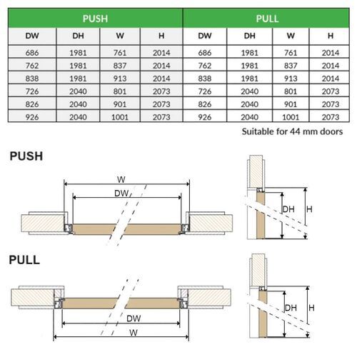 10494-063-Ultra Flush Hinged Door With Magnetic Latch