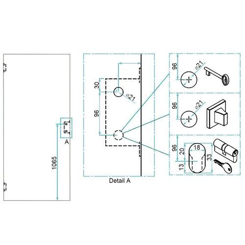 10494-063-Ultra Flush Hinged Door With Magnetic Latch