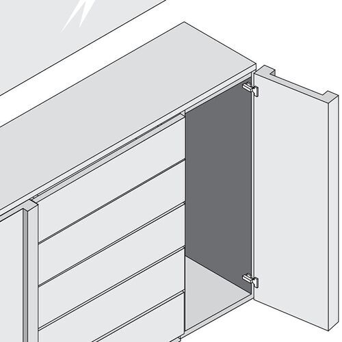 9889-010-Blum Clip Top Half Overlay 95 Degree Cabinet Hinge 70T9650.TL With Mounting Plate