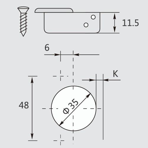 11142-001-DTC C82 Soft Close 110° Half Overlay Hinge And Plate