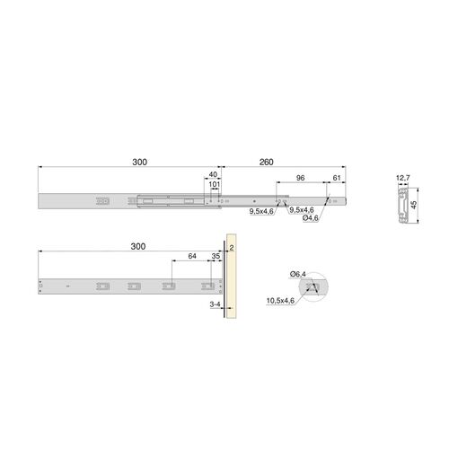 9514-001-full-extension-push-to-open-soft-close-drawer-slides-45mm