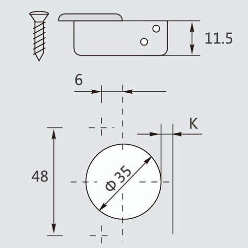 11208-006-DTC Black C82 Sprung 110° Half Overlay Hinge And Plate