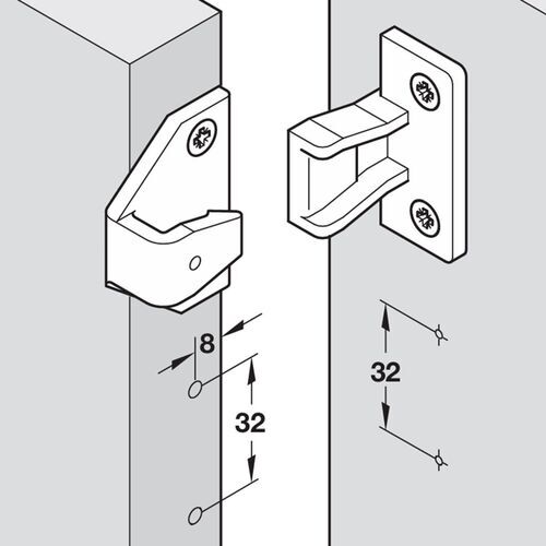 11260-001-Keku Clips – Push-Fit Panel Fasteners for Cabinets and Kitchens ASR Fitting