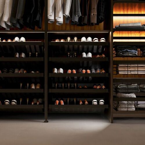 11288-004-Elite Metal Pull-Out Shoe Rack Drawer Soft-Close - Black