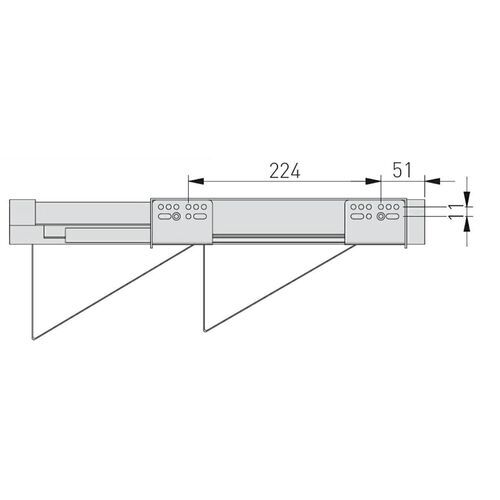 11288-004-Elite Metal Pull-Out Shoe Rack Drawer Soft-Close - Black