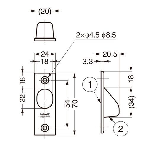 11373-001-pocket-door-stainless-steel-recessed-edge-pull-handle-yk-70-compact
