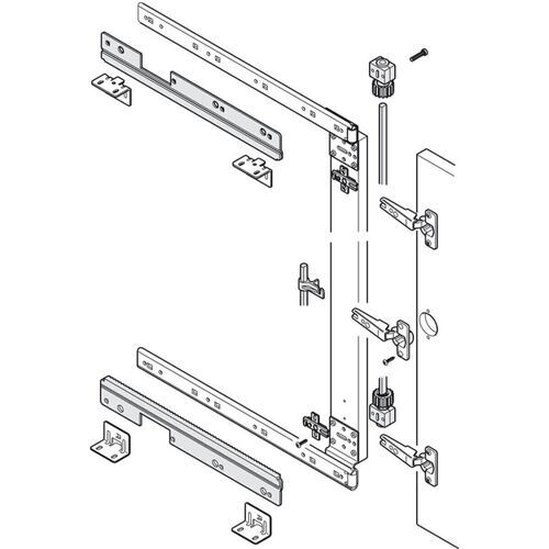 11469-024-Accuride 1319/1316 Pivot Sliding Door Gear Complete Kit For Inset Application