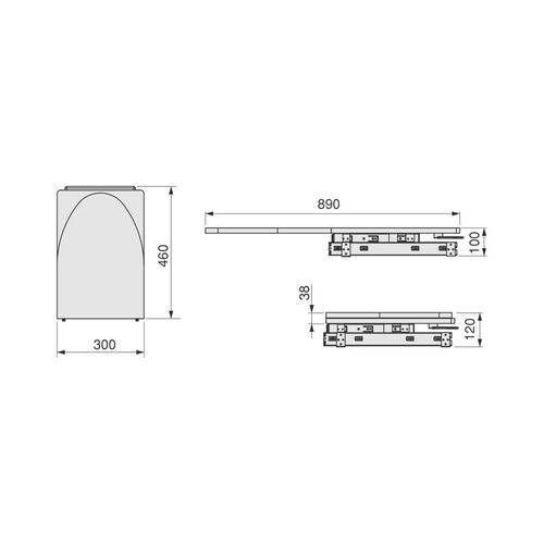 0376-001-Cabinet Pull-Out Ironing Board