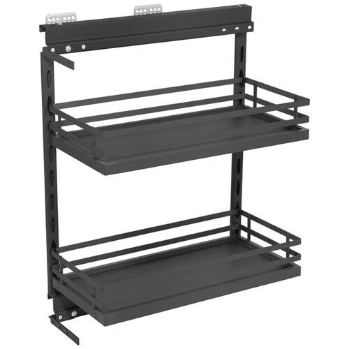 11511-002-Cargo Mini Side Mounted Soft Close Pull-Out Basket - Graphite