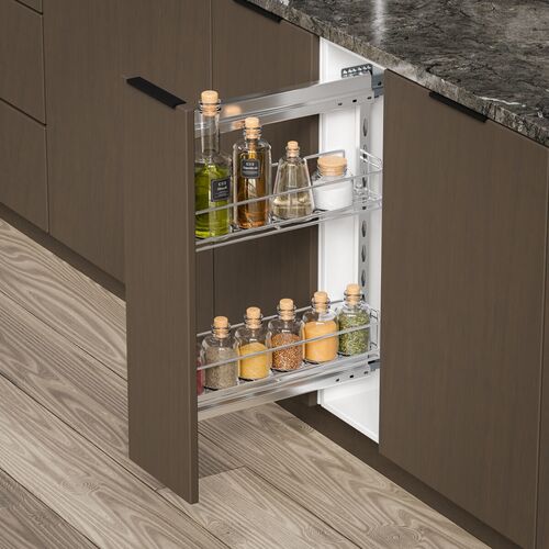 11512-001-Cargo Mini Side Mounted Soft Close Pull-Out Basket - Chrome