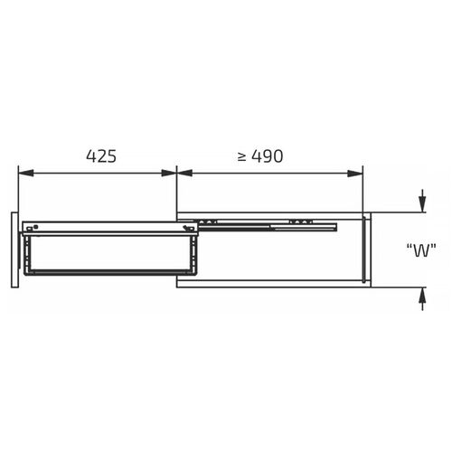 11512-002-Cargo Mini Side Mounted Soft Close Pull-Out Basket - Chrome