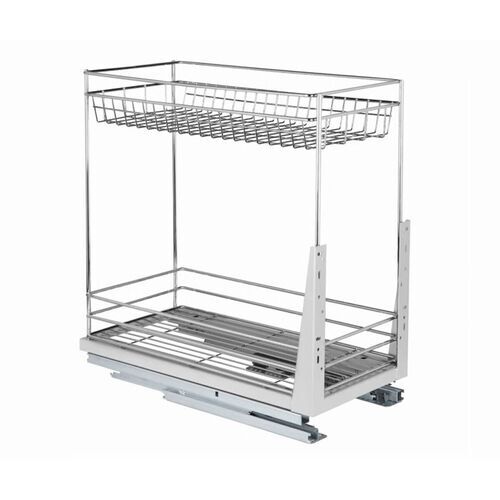 11513-003-Cargo Mini Two-Tier Soft Close Pull-Out Basket - Chrome