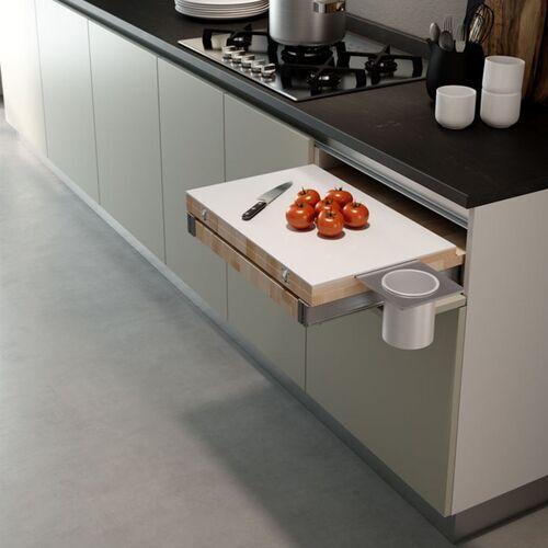 11524-001-Pull-Out Fold Cook Table Soft Close Drawer