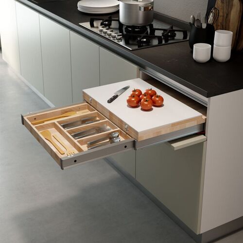 11524-001-Pull-Out Fold Cook Table Soft Close Drawer