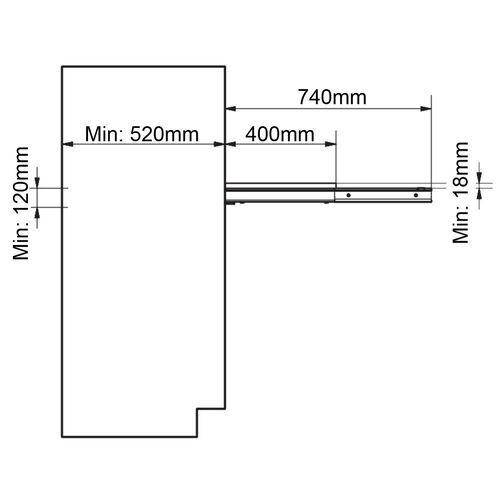 11526-001-Pull-Out Universal Box Table Soft Close