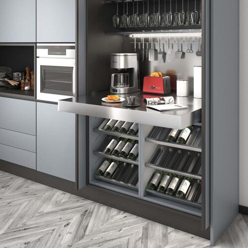 11528-002-Pull-Out Stainless Steel Opla Table Soft Close