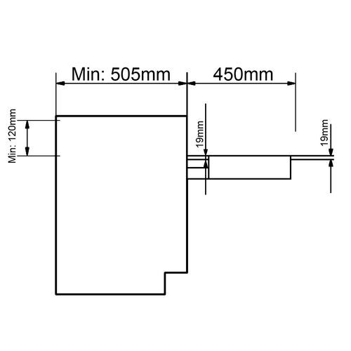 11528-002-Pull-Out Stainless Steel Opla Table Soft Close